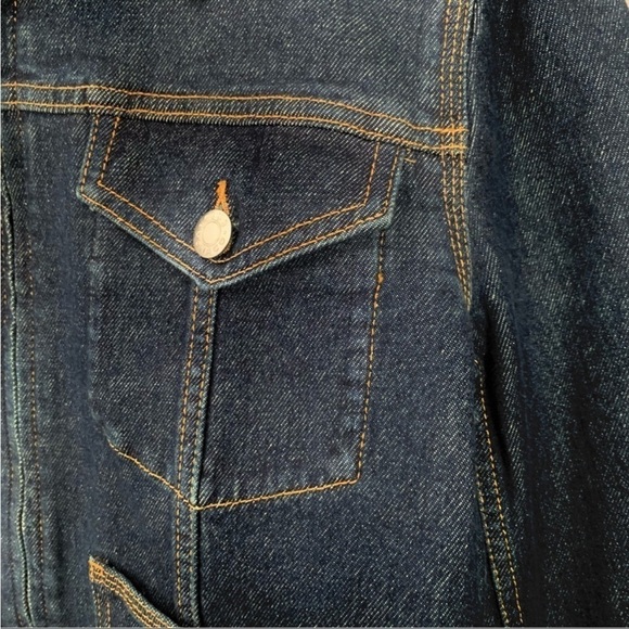 Club Monaco Indigo Denim Jacket Zip Front Size Small NWT - Picture 8 of 13